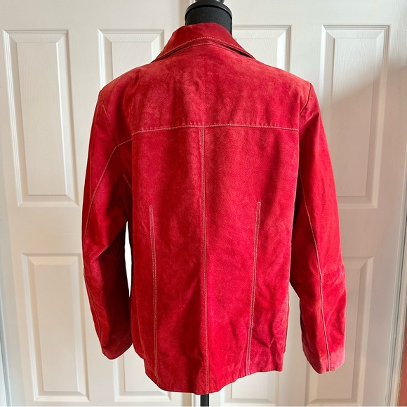 TravelSmith Red Suede 1990’s Jacket - Picture 3 of 9